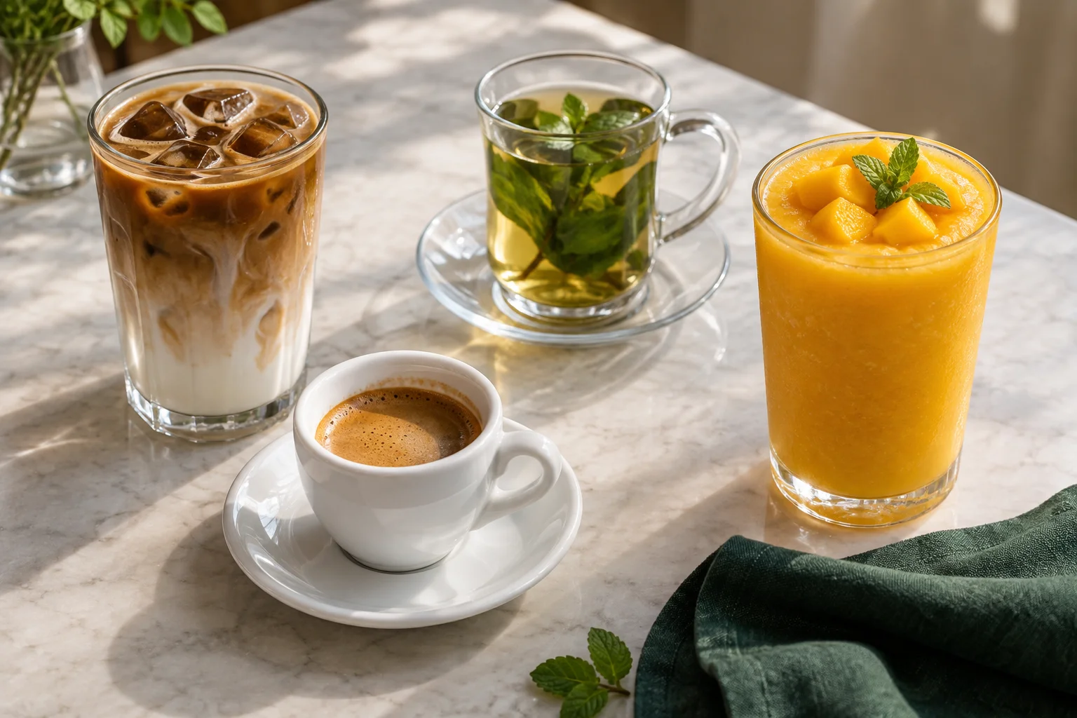 قهوة وشاي وعصائر / Coffee, tea and juices